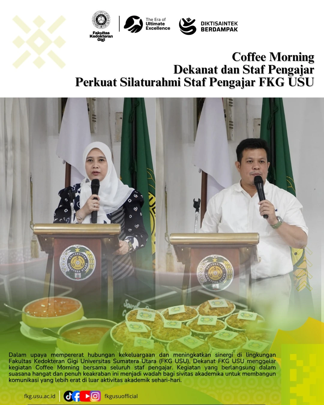 FKG USU Holds Coffee Morning with Faculty Members and Hotel Aryaduta Medan